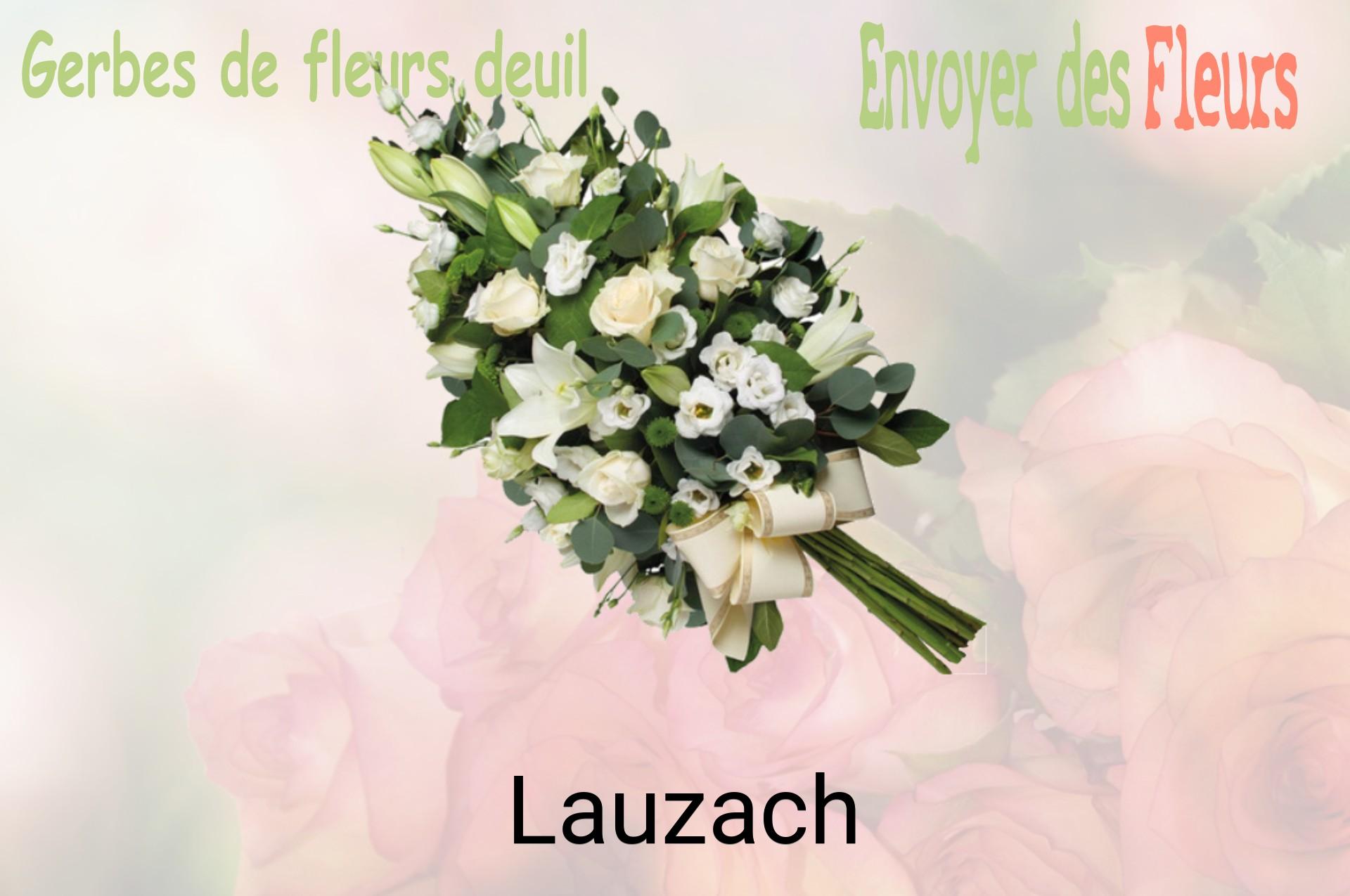 Gerbe de fleurs de deuil livrée à Lauzach
